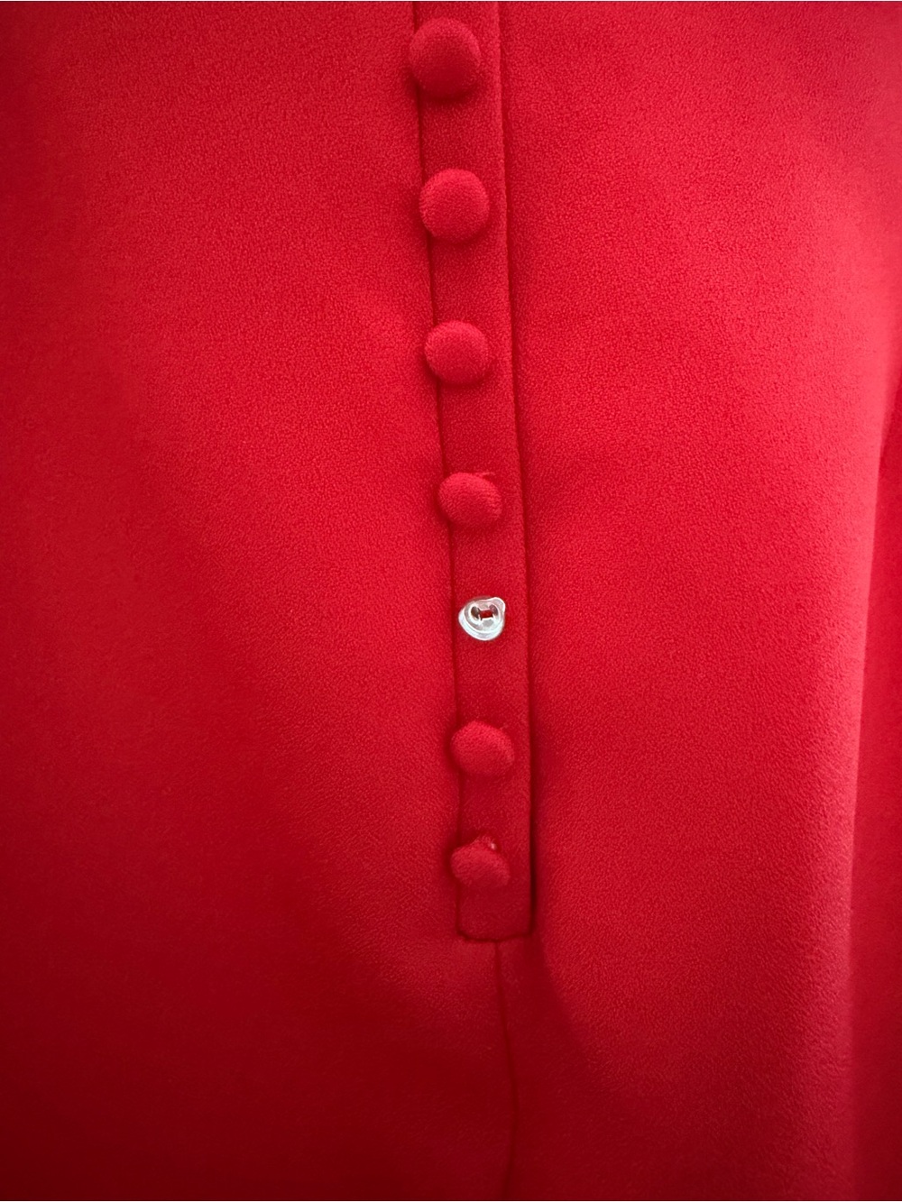 Strapless Red Ruffle Midi Dress - Picture 3 of 3